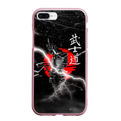 Чехол для iPhone 7Plus/8 Plus матовый Самурай Бусидо Иероглифы Samurai Lightning