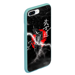 Чехол для iPhone 7Plus/8 Plus матовый Самурай Бусидо Иероглифы Samurai Lightning - фото 2