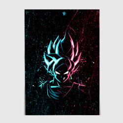 Постер Неоновый Гоку Блек Аниме Anime Dragon Ball