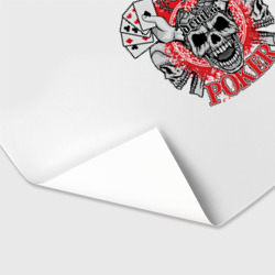 Бумага для упаковки 3D Покер, Черепа, Карты - фото 2