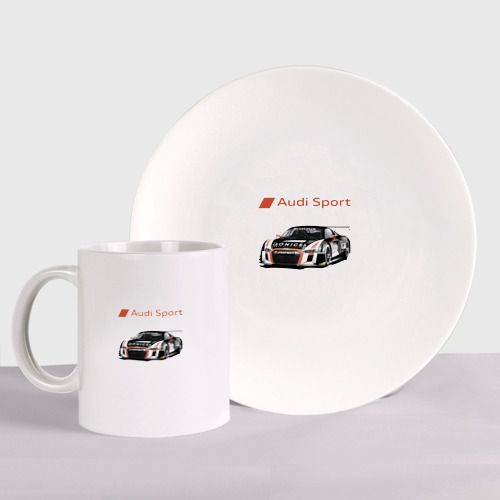Набор: тарелка + кружка Audi motorsport - racing team