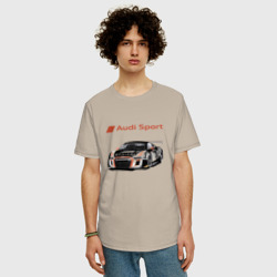 Мужская футболка хлопок Oversize Audi motorsport - racing team - фото 2