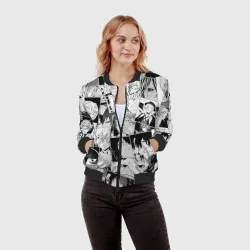 Женский бомбер 3D Bungo Stray Dogs pattern - фото 2