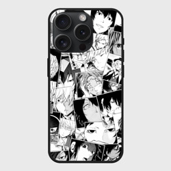 Чехол силиконовый для Apple iPhone 15 Pro матовый Bungo Stray Dogs pattern