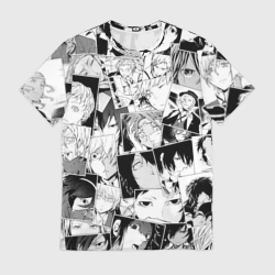 Мужская футболка 3D Bungo Stray Dogs pattern