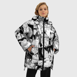 Женская зимняя куртка Oversize Bungo Stray Dogs pattern - фото 2
