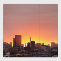 Магнитный плакат 3Х3 Закат над Токио