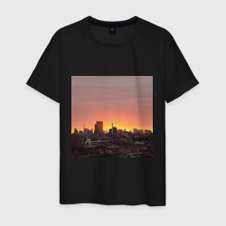 Мужская футболка хлопок Закат над Токио