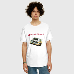 Мужская футболка хлопок Oversize Audi Racing team Power - фото 2
