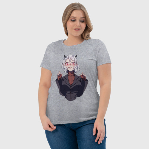 Женская футболка хлопок Модеус HellTaker, цвет меланж - фото 6