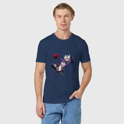Мужская футболка хлопок Черлидерша Вельзевул, цвет темно-синий - фото 3