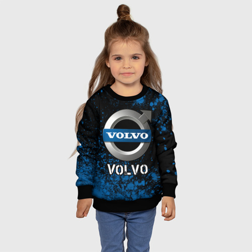 Детский свитшот 3D с принтом ВОЛЬВО | Volvo / Арт, фото #4