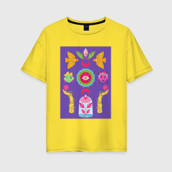 Ojo De Dios - Око Бога – Женская футболка хлопок Oversize с принтом купить со скидкой в -16%