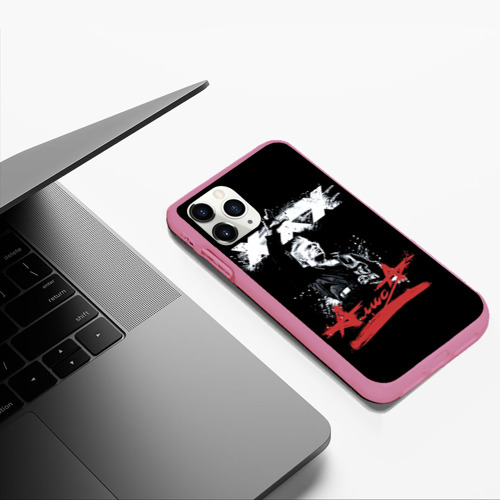 Чехол для iPhone 11 Pro Max матовый Алиса Русский Рок, цвет малиновый - фото 5