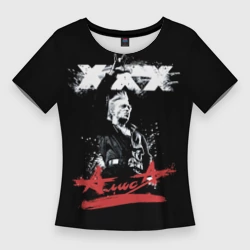 Женская футболка 3D Slim Алиса Русский Рок