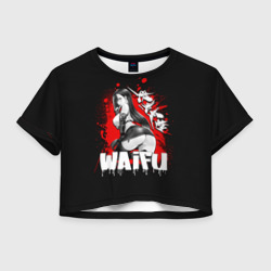 Женская футболка Crop-top 3D Вайфу Тифа Локхарт