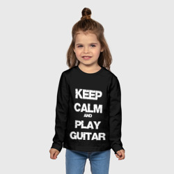 Детский лонгслив 3D Keep calm and play guitar - фото 2