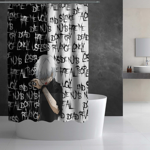 Штора 3D для ванной Канеки Кен - ZXC mode - фото 2