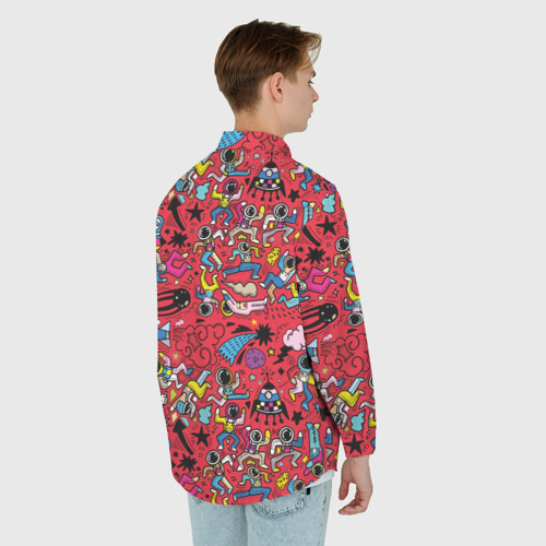 Мужская рубашка oversize 3D с принтом Много космоса, вид сзади #2