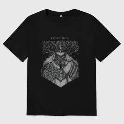 Женская футболка хлопок Oversize Рыцарь Elden Ring