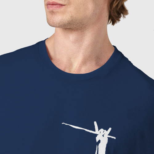 Мужская футболка хлопок Джои Джордисон, цвет темно-синий - фото 6