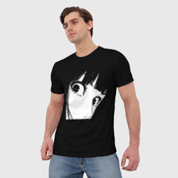 Мужская футболка 3D Аниме Персонаж Взгляд - фото 2