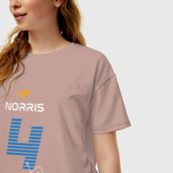 Женская футболка хлопок Oversize Ландо Норрис 4 - фото 2