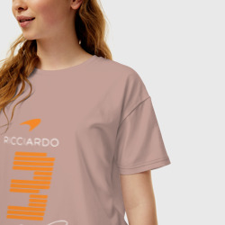 Женская футболка хлопок Oversize Ландо Норрис 4 формула Риккардо - фото 2