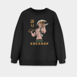 Женский свитшот oversize без начеса хлопок Гордость Эсканор