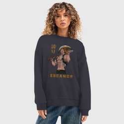 Женский свитшот oversize без начеса хлопок Гордость Эсканор - фото 2