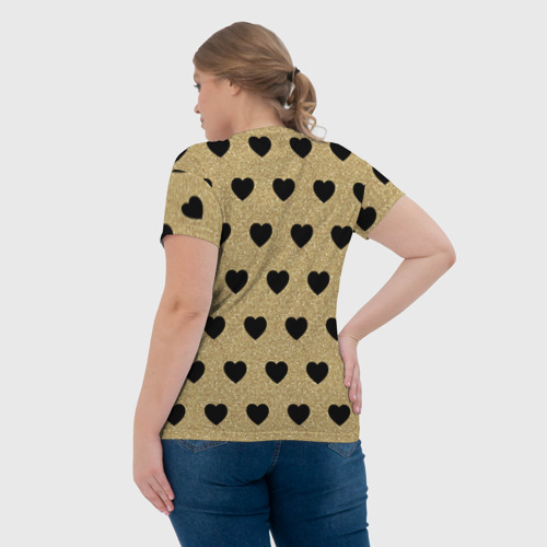 Женская футболка 3D Лалафанфан с сердцах, цвет 3D печать - фото 7