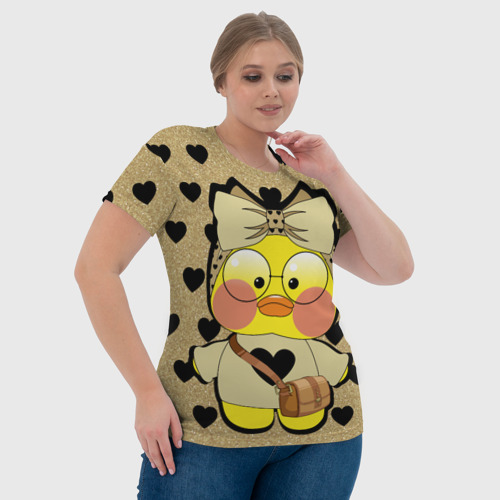 Женская футболка 3D Лалафанфан с сердцах, цвет 3D печать - фото 6