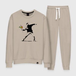 Женский костюм хлопок Бэнкси художник Banksy цветы