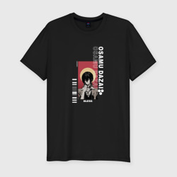 Мужская футболка хлопок Slim Osamu Dazai bless