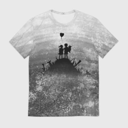 Мужская футболка 3D Бэнкси Дети Любовь Banksy