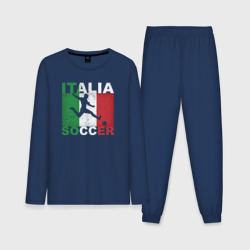 Мужская пижама с лонгсливом хлопок Итальянский футбол