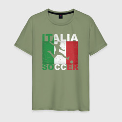 Итальянский футбол – Мужская футболка хлопок с принтом купить со скидкой в -20%