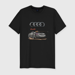 Мужская футболка хлопок Slim Audi - racing team