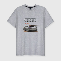 Мужская футболка хлопок Slim Audi - racing team