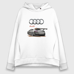 Женское худи Oversize хлопок Audi - racing team