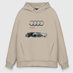 Audi  concept - sketch – Мужское худи Oversize хлопок с принтом купить со скидкой в -21%