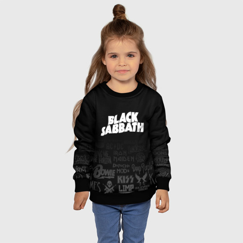 Детский свитшот 3D Black Sabbath логотипы рок групп, цвет 3D печать - фото 7