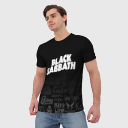 Мужская футболка 3D Black Sabbath логотипы рок групп - фото 2