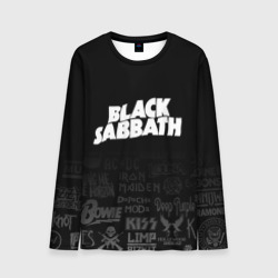 Мужской лонгслив 3D Black Sabbath логотипы рок групп