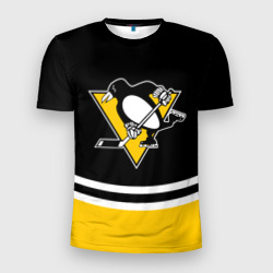 Мужская футболка 3D Slim Pittsburgh Penguins Питтсбург Пингвинз