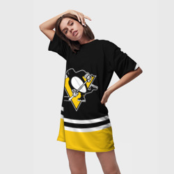 Платье-футболка 3D Pittsburgh Penguins Питтсбург Пингвинз - фото 2