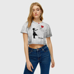 Женская футболка Crop-top 3D Бэнкси Всегда есть Надежда There is Always Hope Banksy - фото 2