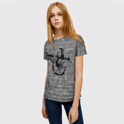 Женская футболка 3D Мона Лиза Бэнкси Banksy - фото 2