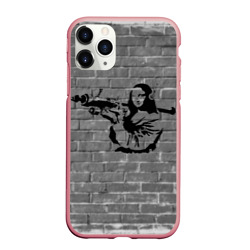 Чехол для iPhone 11 Pro Max матовый Мона Лиза Бэнкси Banksy