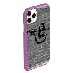 Чехол для iPhone 11 Pro Max матовый Мона Лиза Бэнкси Banksy - фото 2